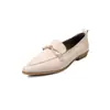 Mocasines de cuero lavado estilo británico con lazo 2026 otoño de tacón bajo casual de cuero genuino zapatos de vestir de corte bajo