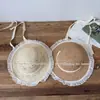 2026 Nuevo Estilo Sombrero de Paja Tejida con Protección Solar para Vacaciones en la Playa para Niños Sombrilla de Paja con Borde de Encaje de Verano Sombrero de Pescador Venta al por Mayor