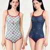 Forever 19Denim Butterfly - Maiô de Corrida Camada Única para Mulheres - Corte Médio-Baixo - Camada Única Sem Bojo