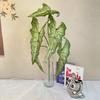 Planta Verde Artificial Hoja Grande de Taro Flor de Boda Arreglo Accesorios Material de Hoja Decoración de Arreglo de Flores para el Hogar Hoja de Planta Verde Artificial