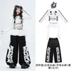 Roupas de jazz para meninas, conjunto de roupa de performance de street dance infantil, roupas de prática de jazz para crianças, vestuário de dança para meninas