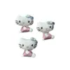 Lindo Gato Kt de Corazón Sentado Relleno de Algodón Accesorios Pasador Funda para Teléfono Móvil Equipaje Zapatos Calcetines Accesorios de Ropa Accesorios Decoración DIY
