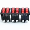 Kcd6 Duplo Kcd3 Interruptor de Botão de Pressão Vermelho 6 Pinos 2 Posições Interruptor Basculante Luz LED Certificação Kc Coreia