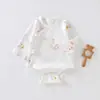 Macacão de bebê de manga comprida, pijama sem costura para casa de outono para meninos e meninas, estilo outono, macacão de engatinhar Classe A, algodão puro Classe A