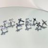 Estilo Cyberpunk Série Diablo Zircônia Cruz Brinco Stud Cool Flash Amor Morcego Brinco Stud Joia para Mulheres
