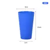 Taza de Plástico Engrosado Colorida para Bebidas Cerveza Color Caramelo Taza con Logo Publicitario Colorida Taza de Agua Taza para Enjuague Bucal Venta al por Mayor