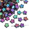 Contas Coloridas Galvanizadas em Vidro Estrela de Cinco Pontas Contas em Fio Contas Soltas Artesanal DIY Pulseira Colar Pulseira Acessórios de Joias Materiais Atacado