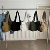 Bolsa de pana para mujer, gran capacidad, nueva moda de verano 2026, bolso de hombro casual para compras, bolso tote para ir al trabajo
