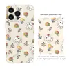 Estilo menina suave e fofo, padrão floral de coelho adorável com orelhas caídas, capa de celular de cobertura total para iPhone 18 Pro, também disponível para iPhone 16 Pro