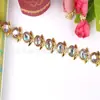 Cadena de Perlas y Pedrería Dorada al por Mayor, Accesorios de Cadena para Ropa, Accesorios de Joyería de Cadena de Circonita, Cadena de Perlas Doradas y Plateadas con Pedrería