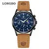Reloj de cuarzo para hombre marca Longbo, reloj casual simple para parejas, reloj impermeable para hombre