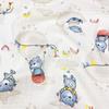 Pijama de bebé de gasa con estampado de oso y globo aerostático de algodón de doble capa, crepé, antimosquitos