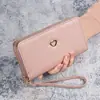 Cartera personalizada de nuevo estilo para niña, larga, de doble capa, con cremallera, ligera, de lujo, estilo japonés y coreano, bolso de mano de gran capacidad, plegable al 20 %.