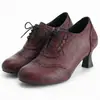 Nuevos Zapatos de Tacón Alto con Cordones, Estilo Europeo y Americano, Florales, Escote Profundo, para Primavera y Otoño, Disponibles en Tallas 32-50