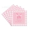 Vajilla de Fiesta para Niña a Cuadros Rosa Lindo Lazo Tema de Cumpleaños Bandeja de Papel Servilleta Vaso de Papel Traje Suministros