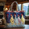 2026 Nueva Serie Transfronteriza de Pollo Estampado Digital Bolso Tote Acolchado de Hombro de Moda