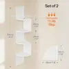 Estantería de Esquina Transfronteriza para Sala de Estar y Dormitorio, Organizador de Esquina Montado en Pared con Diseño de Múltiples Niveles y Estante de Almacenamiento Decorativo