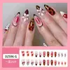 Manicure Blush Estampa Leopardo Diamante, Unhas Blush Flor de Cinco Pétalas Clareadoras Simples, Unhas Usáveis em Formato de Gota Best-Seller Europeu e Americano