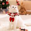 Cachecol de Tricô de Natal para Filhote Cachecol Quente para Pet Cães Pequenos Teddy Bichon Gato Acessórios de Outono e Inverno