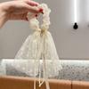 Wave Point Pearl Tassel Lace Ribbon Intestino Grosso Faixa de Cabelo Elástico Acessórios de Cabelo Feminino Laço de Cabelo Manchete 2021 Internet Novo Estilo Quente