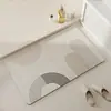 Tapete de Chão para Banheiro Estilo Wabi-sabi Entrada do Vaso Sanitário Absorvente de Água Secagem Rápida Tapete de Chão de Terra de Diatomáceas Doméstico Fácil de Limpar Tapete Antiderrapante