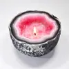 Velas Geodo de Cristal Gladwares Castiçal de Aromaterapia de Cristal Imitação Artesanato de Resina Enfeites