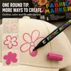 Marcadores de tecido de 48 cores para bonés de beisebol, roupas, bolsas, canetas de grafite, canetas de arte em tecido manual para pais e filhos, material de pintura DIY
