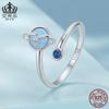 Anillo abierto ajustable Ivor Magic Mysterious Planet, plata de ley 925, platino, joyería combinable para mujer.