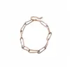 Collar de Cadena Retorcida Metálica Brillante Transfronterizo Europeo y Americano, Cadena para Clavícula Exagerada Punk Personalizada, Accesorio de Cuello Simple de Nicho