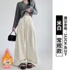 Pantalones de traje de pana para mujer, nuevo estilo primavera y otoño, adelgazantes y con caída, pantalones casuales para figuras petite, pantalones anchos de pierna recta estilo coreano