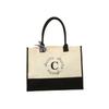 Bolso Nuevo Simple con Letras, de Aspecto Elegante, Bolso de Mano de Gran Capacidad, Bolso de Lino Personalizado con Letras, Personalizable con Impresión de Logo