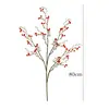 Bayas Rojas y Frutos de Acebo de Espuma Artificial, Ventas Anuales de Flores Artificiales, Adornos de Decoración para el Hogar y Bodas, Estilo de Gama Alta, Cubo de la Fortuna al por Mayor