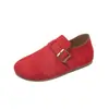 Zapatos Birkenstock retro estilo coreano para mujer, nuevos zapatos casuales slip-on para otoño e invierno 2026, modernos y versátiles con hebilla de cinturón