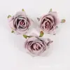 Cabezas de Flores de Rosa Artificiales Retro Estilo Europeo de 7 cm, Materiales para Corona DIY Hecha a Mano, Flores Falsas con Acabado de Alta Gama, Flores Artificiales Realistas
