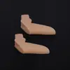 Separador de dedos do pé sobreposto com dois furos corretor de joanete no dedão do pé corretor de valgo do osso do pé grande capa de silicone para o pé