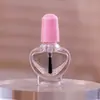 Botella de esmalte de uñas de 5 ml con pincel, botella de vidrio de esmalte de uñas creativa, botella recargable, pegamento para decoración de uñas, botella pequeña de vidrio para retoques