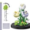 Senbao 611050 Caja de Música de Té de Flores Juguete de Ensamblaje Infantil Compatible con Bloques de Construcción de Juguete de Alta Calidad Regalo de Flores Venta al por Mayor
