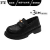 Mocassins de Couro Genuíno Marrom com Solado Grosso Femininos Slip-Ons Estilo Britânico Sapatos Pequenos de Couro Estilo College Sapatos Mary Jane Sapatos Individuais JK Japoneses