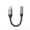 Adaptador de Áudio Digital para Fone de Ouvido Type-C para 3.5mm com Trança de Nylon e Metal, para Ouvir Músicas ao Vivo, Adaptador para Celular