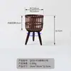 Jarrón alto de mimbre para flores, maceta tejida creativa, soporte para flores estilo ins, soporte decorativo para macetas de interior, soporte de madera para flores para balcón
