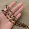Pulsera Retro China Vintage Hecha a Mano para Mujeres Verano 2025 Nuevo Diseño Nicho Cuerda de Cuero Pulseras Apiladas