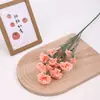 Cravos artificiais de haste única para decoração de casa, sala de estar, mesa, buquê, material floral para casamento
