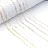 Cadena O Larga Aplanada Rellena de Oro de 14 Quilates Conserva el Color Hecho a Mano DIY Collar Pulsera Bolso Correa de Hombro Transformación Accesorios de Joyería