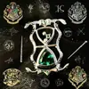 Broche Personalizado Transfronterizo Simple con Forma de Serpiente Pin Creativo de Diamante Corsage de Reloj de Arena Pin de Cuello Slytherin Accesorios