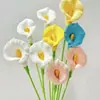 Material de Ramo de Flores Eternas de Ganchillo Lirio de Calas Rama de Lirio de Calas Decoración para Oficina en Casa Interior Peluche Regalo
