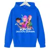 Sudadera de Terciopelo con Estampado de Grupo Kpop Witch Hunter para Niños, Moda Casual Otoño e Invierno para Niños y Niñas