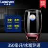 Vaso de Agua de Vidrio Luminarc, Vaso Recto Colorido, Azul Hielo 350ml, Rosa Hielo Vaso Doméstico para Bebidas Lácteas