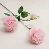 Flores artificiais cor-de-rosa personalizadas para decoração de casamento, decoração de palco de hotel, painel de fundo, flores artificiais para adereços de corredor