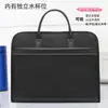 Pasta de Grande Capacidade de Camada Dupla Bolsa Tote Masculina de Tecido Oxford Pode Ser Impressa Armazenamento de Documentos de Escritório Bolsa com Zíper para Arquivos