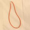 Material Natural de Sichuan Waxinan Collar Rojo Color Sólido Rojo Caqui Cadena de Clavícula Muy Fina Femenina Cuentas Pequeñas de Arroz de 3 mm